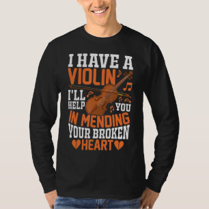 Ik heb een viool die ik je zal helpen bij het afsp t-shirt