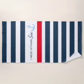 Ik heb een vitamine Zee-anker nodig Strandlaken (Voorkant)