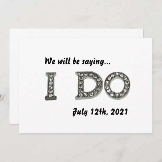 Ik heb een weddenschap om de uitnodiging op de dat (Voorkant / Achterkant)