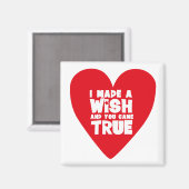 IK HEB EEN WENS gedaan liefdeshart Magneet (Voorkant / Achterkant)