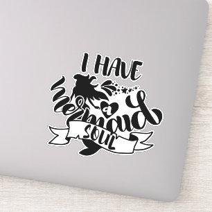 Ik heb een zeemeermin ziel Funny Cute Beach Sticker