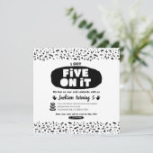 Ik heb er vijf op, 90s hippe hippe Birthday Old Sc Kaart (Staand voorkant)