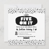 Ik heb er vijf op, 90s hippe hippe Birthday Old Sc Kaart (Voorkant)