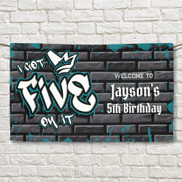 Ik heb er vijf op - Boy 5th Birthday Banner