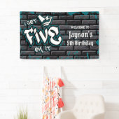 Ik heb er vijf op - Boy 5th Birthday Banner (Insitu)