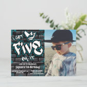 Ik heb er Vijf op - Jongen 5e Verjaardag met Afbee Kaart (Staand voorkant)