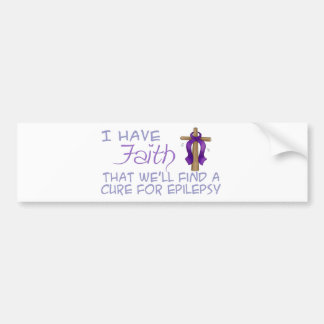 Ik heb FAITH... we vinden een kuur voor epilepsie. Bumpersticker