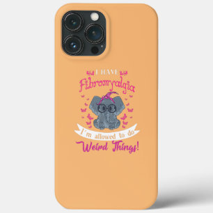 Ik heb Fibromyalgie Bewustzijn Schattige Olifant iPhone 13 Pro Max Hoesje