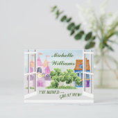 Ik heb Fun Waterverf City Moving Aankondiging (Staand voorkant)