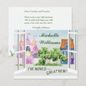 Ik heb Fun Waterverf City Moving Aankondiging (Voorkant / Achterkant)