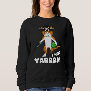 Ik heb garen nodig! - Pirate kat met Pirate Hook - Trui