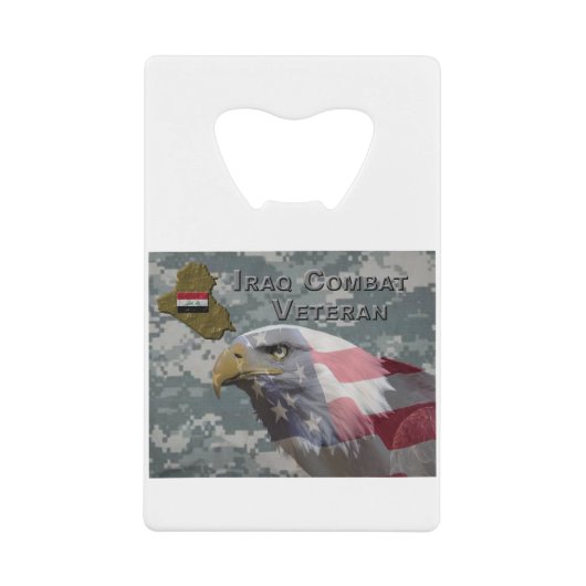 Ik heb gediend - Irag Combat Veteran Kredietkaart Flessenopener (Voorkant)