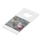 Ik heb gediend - Irag Combat Veteran Kredietkaart Flessenopener (Voorkant Gekanteld)