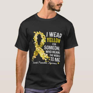 Ik heb geel Draag omdat iemand zelfmoordpreventie T-shirt