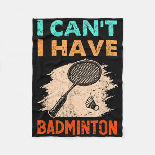 Ik heb geen badminton racket shuttle fleece deken