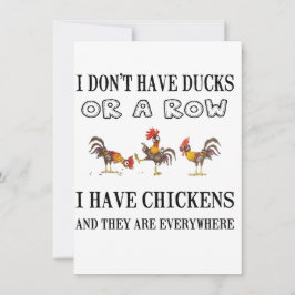 Ik heb geen eend in een rij ik heb kippen feestdagenkaart