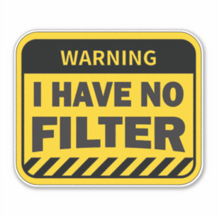 Ik heb geen filter sticker