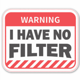 ik heb geen filtersticker sticker