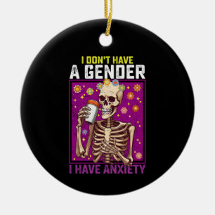 Ik Heb Geen Geslacht Ik Heb Angst Niet-Binair Keramisch Ornament