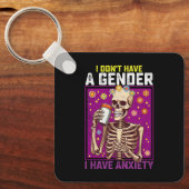 Ik heb geen geslacht Ik heb angst niet binair Sleutelhanger (Voorkant)