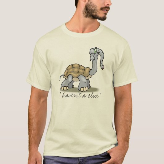 "Ik heb geen idee" T Shirt (Voorkant)