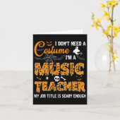 Ik Heb Geen Kostuum Nodig Ik Ben Een Muziekleraar Kaart (Gele Bloem)