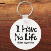 Ik heb geen leven (zwart) sleutelhanger (Voorkant)