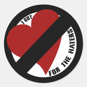 Ik heb geen liefde voor de haters ronde sticker