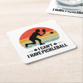 Ik heb geen pickleball, Pickleball Lover Vierkante Kartonnen Onderzetter (Schuin)