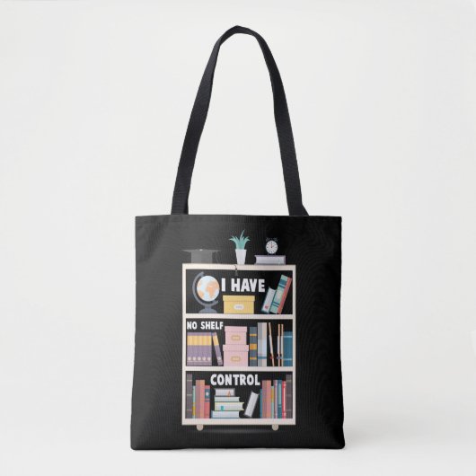 Ik heb geen Shelf Control Funny Librarian Bookworm Draagtas (Voorkant)