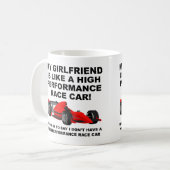 Ik heb geen Vriendin grappige mok. Koffiemok (Voorkant links)