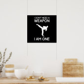 Ik heb geen wapen nodig poster (Keuken)
