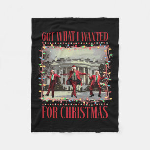 Ik heb gekregen wat ik wilde voor Kerstmis Santa F Fleece Deken