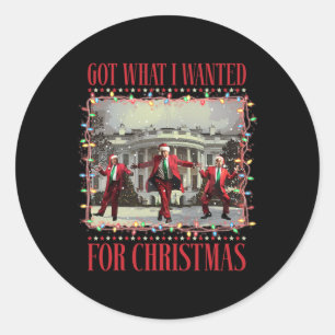 Ik heb gekregen wat ik wilde voor Kerstmis Santa F Ronde Sticker