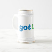 "Ik heb geluk" Stein Bierpul (Voorkant links)