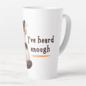 "Ik heb genoeg gehoord" Kat draagt hoofdtelefoon Latte Mok (Rechterhoek)