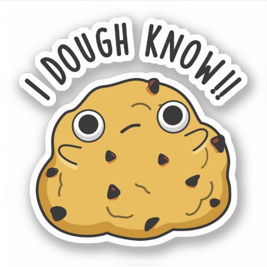 Ik heb genoeg Know Funny Baking Pun Sticker (Voorkant)