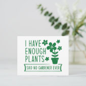 Ik heb genoeg Planten Briefkaart (Staand voorkant)