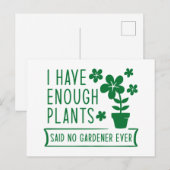 Ik heb genoeg Planten Briefkaart (Voorkant / Achterkant)