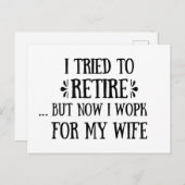Ik heb geprobeerd om Funny Retirement Gifts voor m Feestdagenkaart (Voorkant / Achterkant)