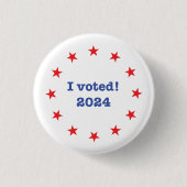Ik heb gestemd! 2024 ronde button 3,2 cm (Voorkant)