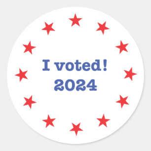 Ik heb gestemd! 2024 ronde sticker