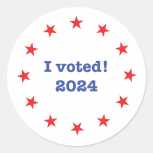 Ik heb gestemd! 2024 ronde sticker