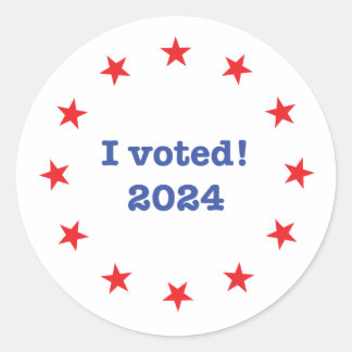 Ik heb gestemd! 2024 ronde sticker