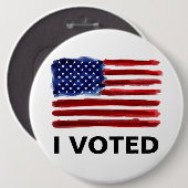 Ik heb gestemd - Amerikaanse vlag Ronde Button 6,0 Cm (Voorkant /achterkant)