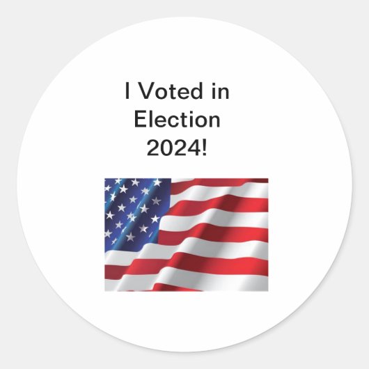 Ik heb gestemd bij de verkiezingen van 2024! Stick Ronde Sticker (Voorkant)