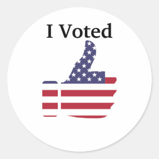 Ik heb gestemd. Duimen omhoog Ronde Sticker