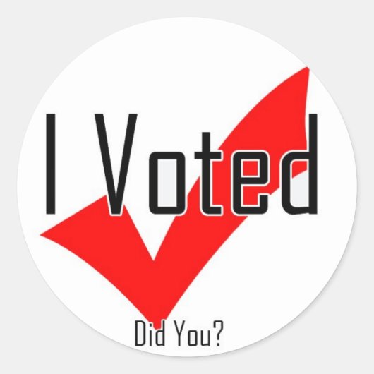 Ik heb gestemd. Heb je dat gedaan? Ronde Sticker (Voorkant)