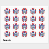 Ik heb gestemd! met badge ronde sticker (Vel)