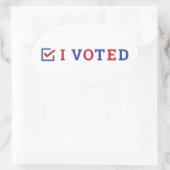 IK HEB GESTEMD OVALE STICKER (Tas)